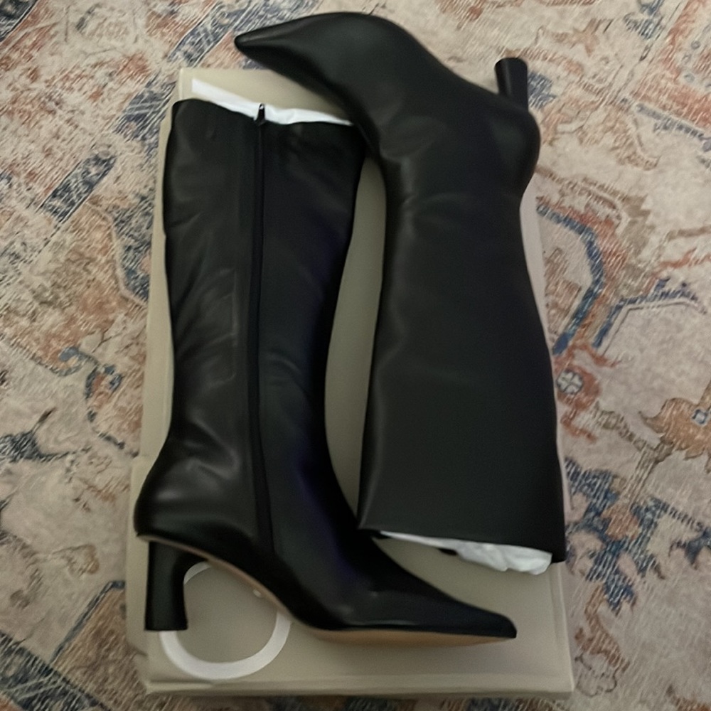 Nwt-Arezzo Women's Leny Boot Mid Block, Size 9.5 - image 6